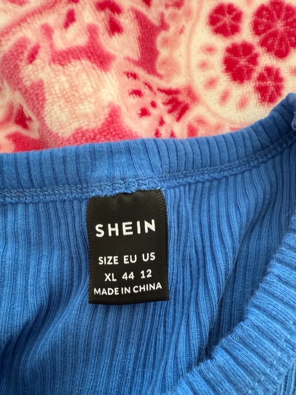 SHEIN Ribbed Blue Tank Top - Picture 2 of 3